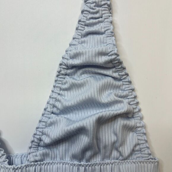 Free People Wait and See Bralette Womens XS Extra Small Pale Blue No Pads Bra - Picture 6 of 14